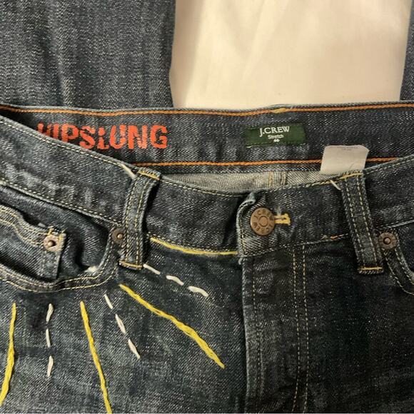 J. Crew Sunshine Hipslung Frayed Hem Cropped Jean 28 Boho Festival Retrogirl - Picture 5 of 11